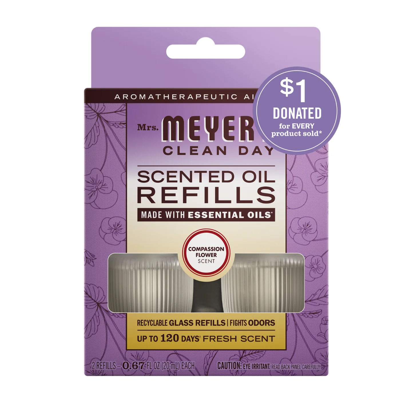 Compassion Flower Plug In Scented Oil Refill. 2-Pack
